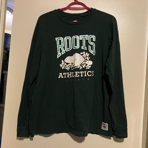 ROOTS GREEN LONG SLEEVE SHIRT